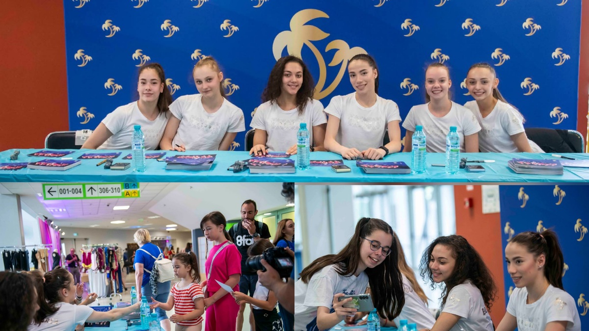 Националният ансамбъл при жените раздаде автографи на щанда на Palms Sport