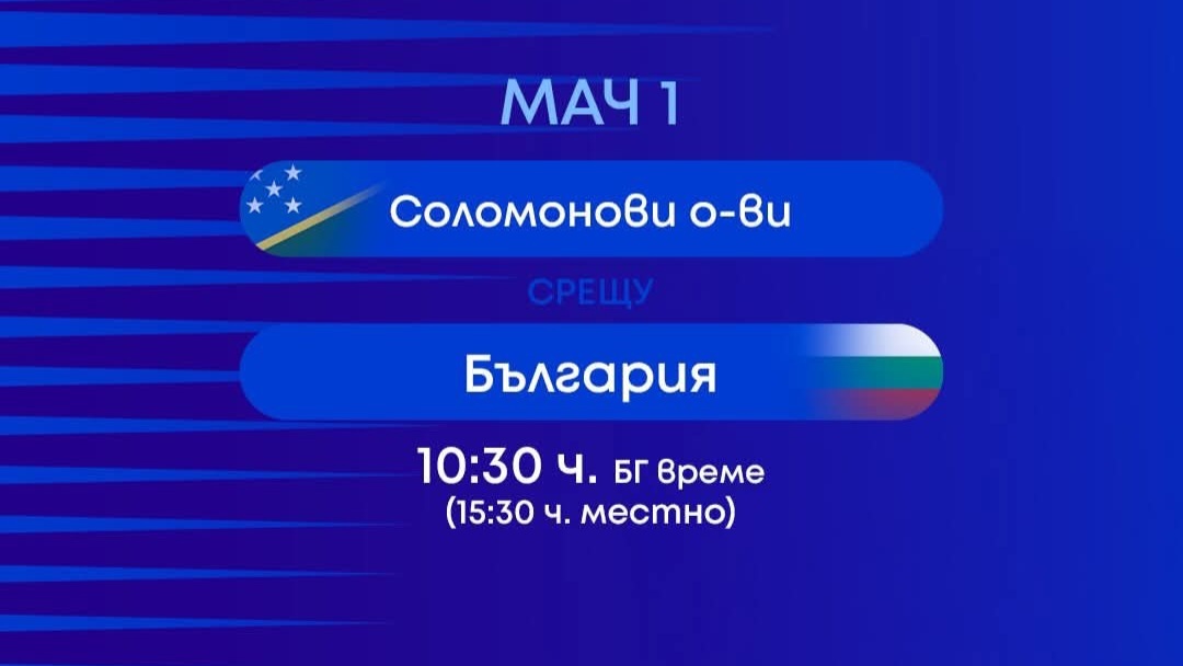 България ще играе със Соломоновите о-ви на 1/2 финал във FIFA Series