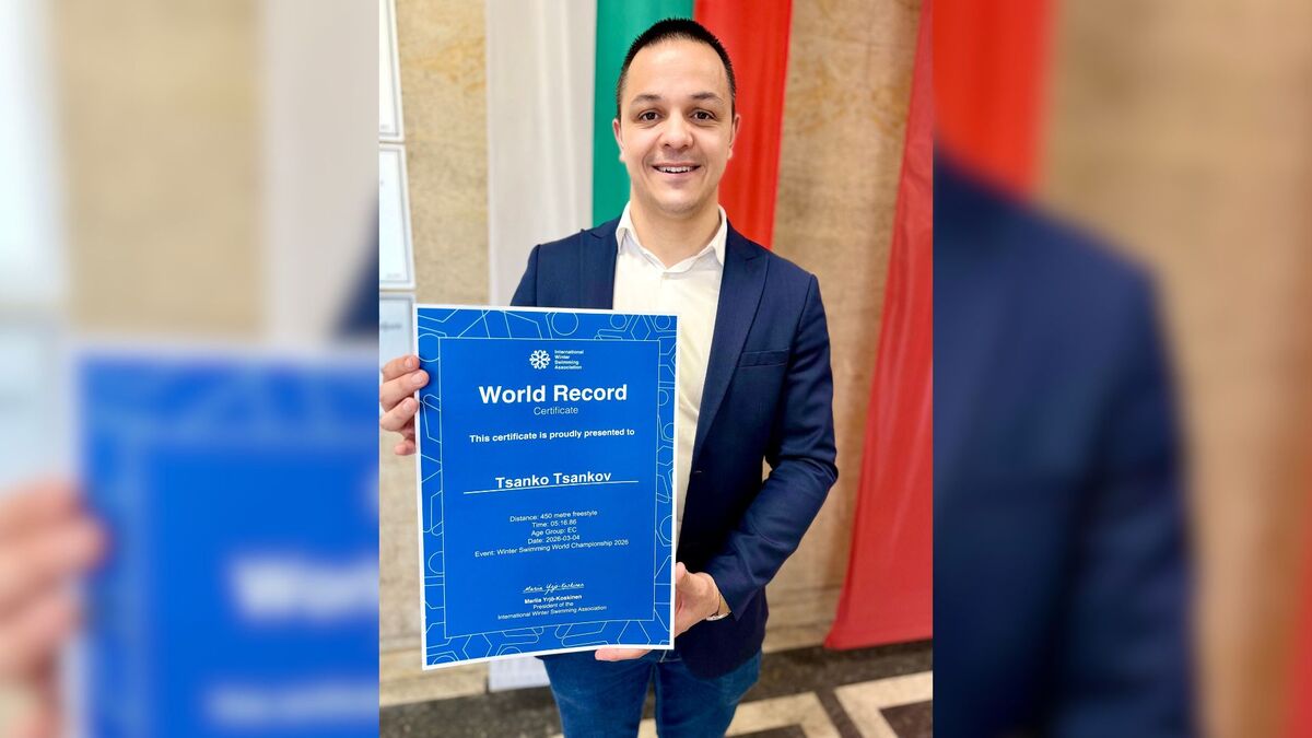 Цанко Цанков получи сертификата си за световния рекорд на 450 метра