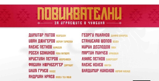 БФС обяви повиканите от чужбина за мачовете с Испания и Грузия