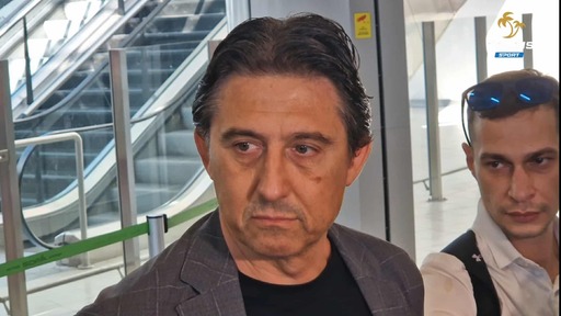 Даниел Боримиров говори пред медиите преди отпътуването на Левски за Нидерландия