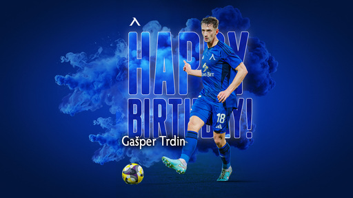 Левски с празнична честитка за рожденика Гашпер Търдин