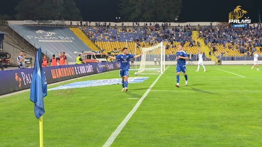 Адриан Райчев също се разписа за първи път за Левски и оформи крайното 6:0 срещу Спартак Варна