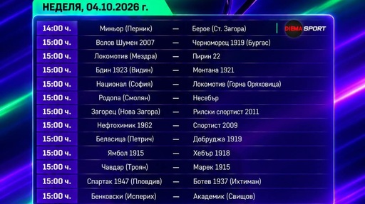 Обявиха програмата за втория предварителен кръг на Купата на България: два мача ще се излъчват по телевизията
